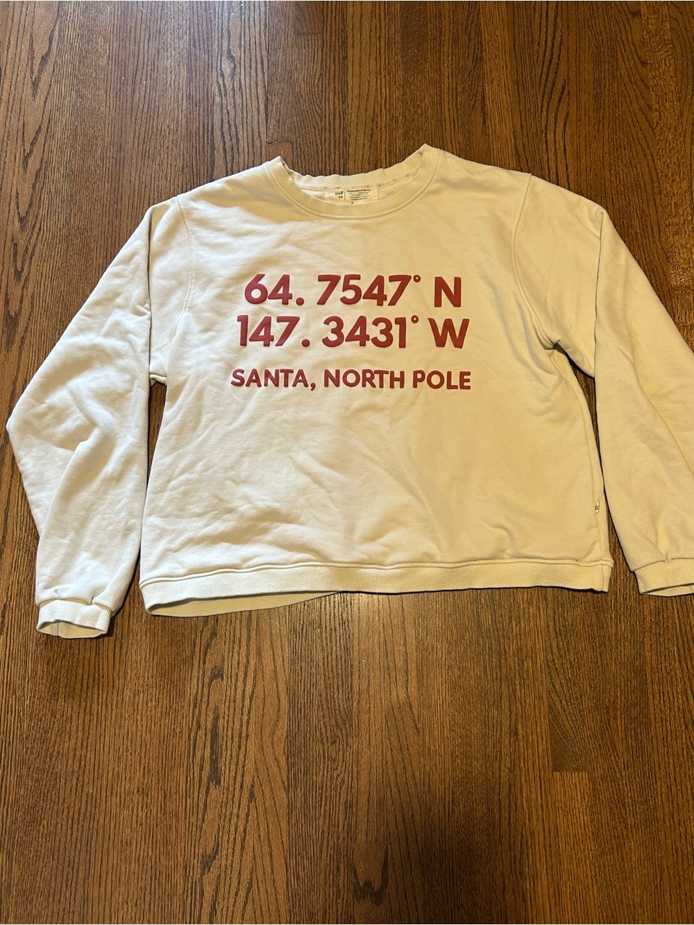 Minimalist Folk Co Santa North Pole Christmas Sweatshirt Size S